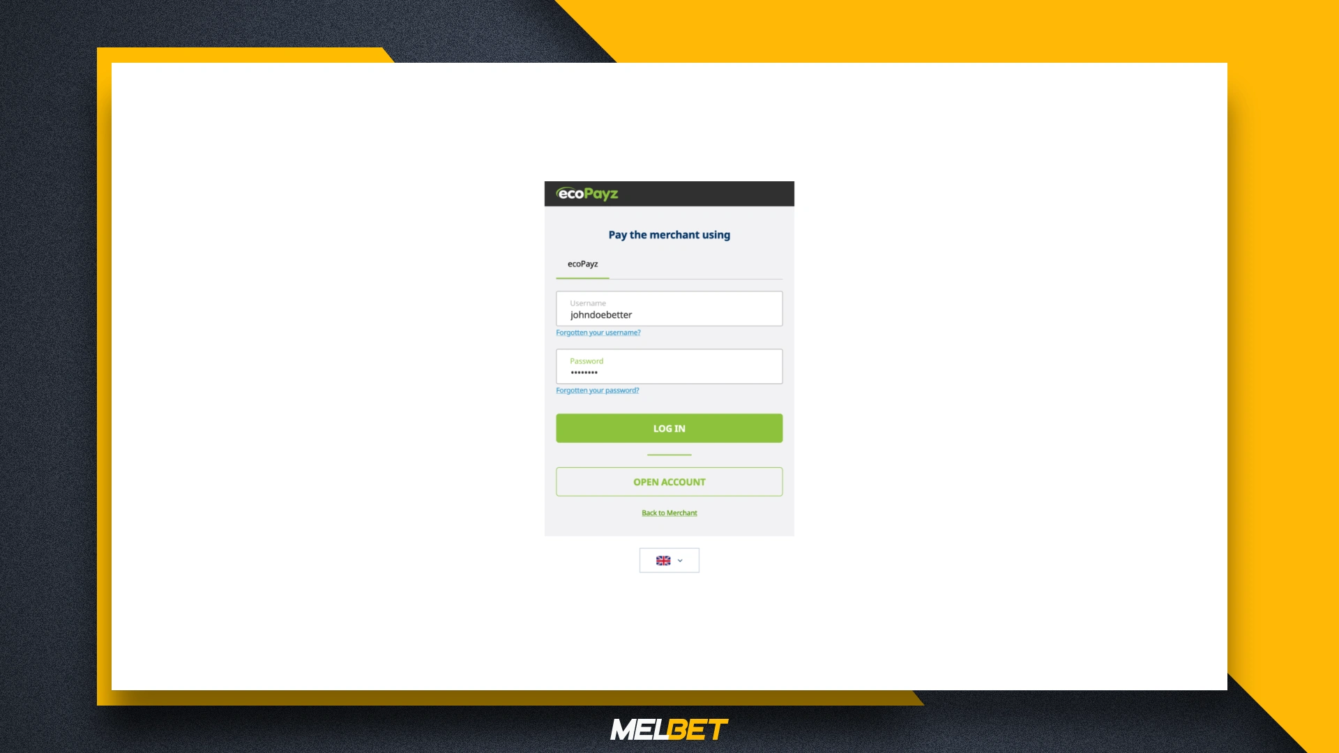 Confirm your intention to deposit to Melbet by completing the process on the payment system website